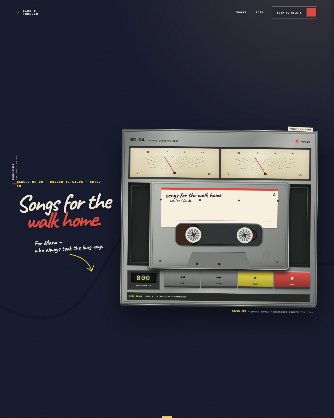 Live view of Side B Forever — A Working October 1994 Mixtape